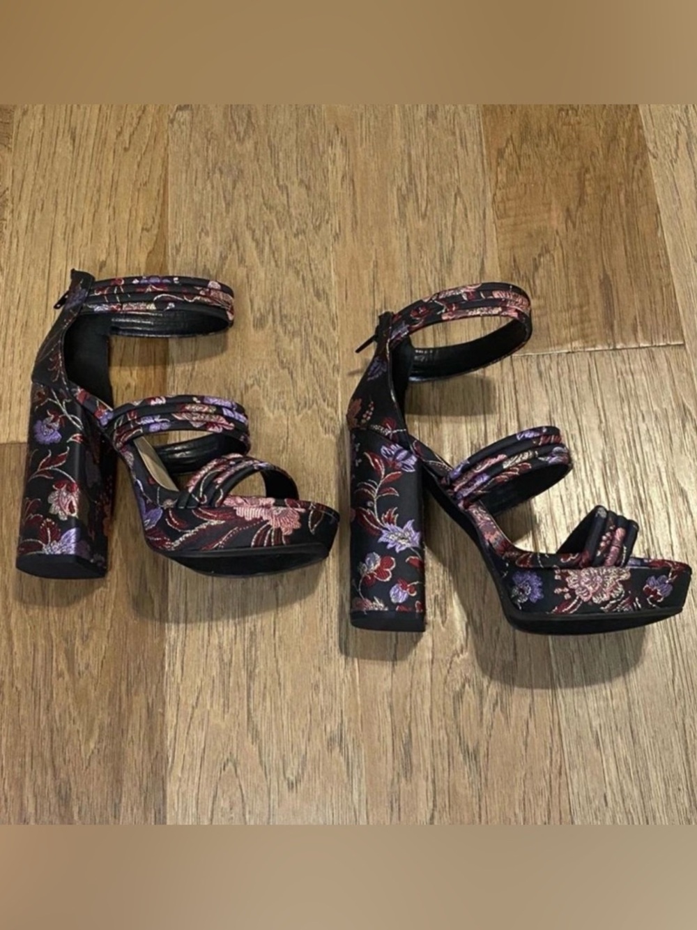 Charlotte Russe floral platform heels